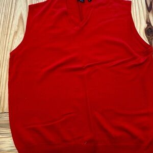 Jos. A. Bank Vivid Red V-Neck Sweater Vest